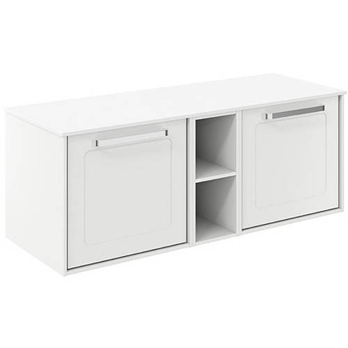 Additional image for Framed Vanity With White Top (1200mm, Matt White).