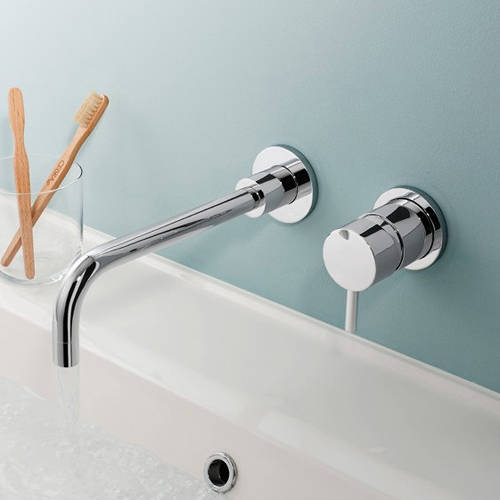 Additional image for Wall Mounted Basin & Bath Shower Mixer Tap Pack.