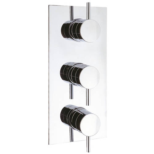Additional image for Thermostatic Shower Valve (2 Outlets, Chrome).