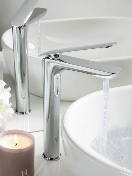 Additional image for Tall Basin Mixer Tap With Lever Handle (Chrome).