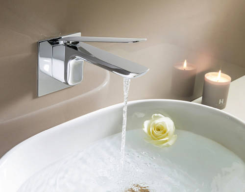 Additional image for Wall Mounted Basin Mixer Tap With Lever Handle.