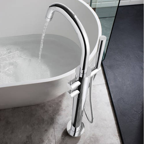 Additional image for Thermostatic Floor Standing Bath Shower Mixer Tap.