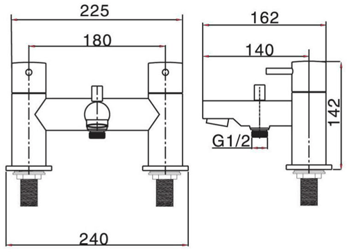 Additional image for Bath Shower Mixer Tap With Kit (Chrome).