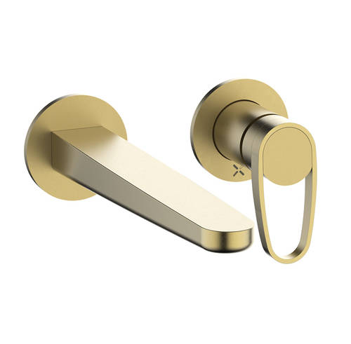 Additional image for Wall Mounted Basin Mixer Tap (Br Brass).