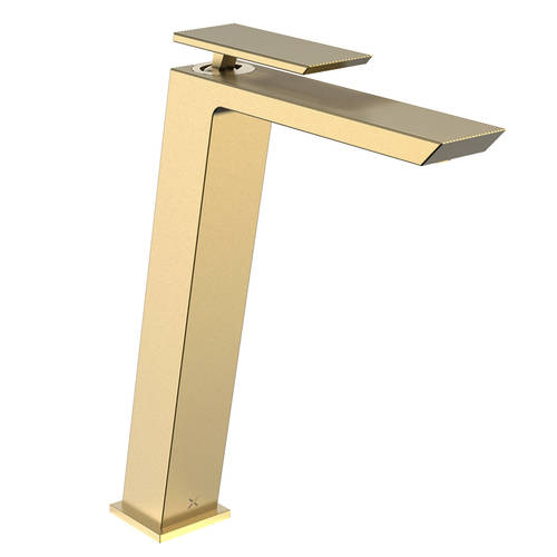 Additional image for Tall Mono Basin Mixer Tap (Brushed Brass).