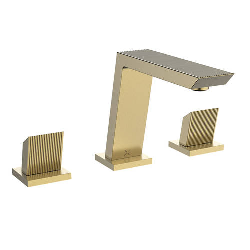 Additional image for 3 Hole Basin Mixer Tap (Brushed Brass).