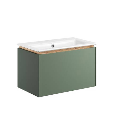 Additional image for Vanity Unit & Cast Marble Basin (600mm, Sage Green, 0TH).