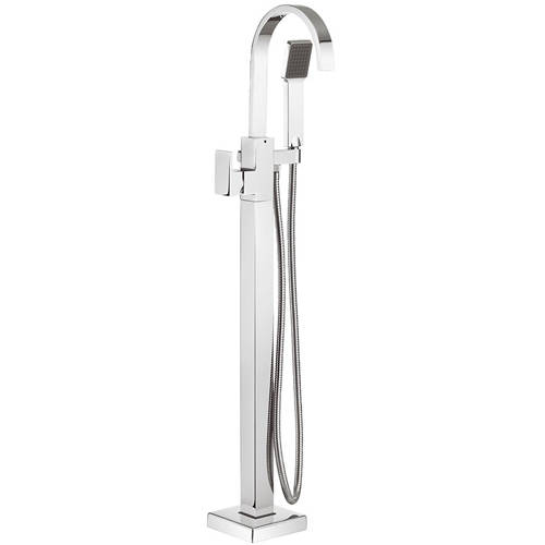 Additional image for Floor Standing Bath Shower Mixer Tap With Kit (Chrome).