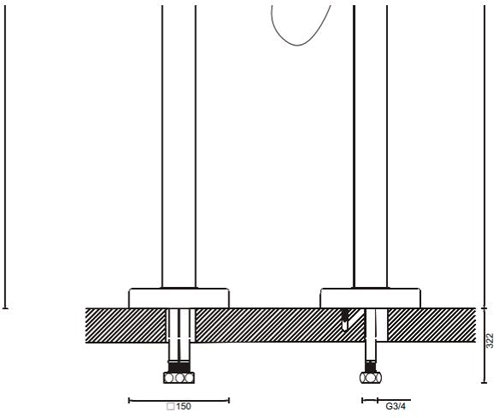 Additional image for Floor Standing Bath Shower Mixer Tap With Kit (Chrome).