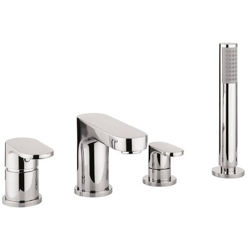 Additional image for 4 Hole Bath Shower Mixer Tap With Kit (Chrome).