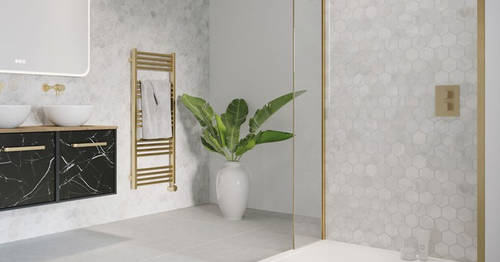 Additional image for Electric Towel Rail 480W x 1140H mm (Br Brass).