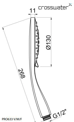 Additional image for Slide Rail Shower Kit (Slate).