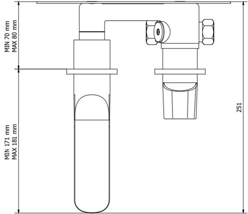 Additional image for Wall Mounted Basin Mixer Tap (Chrome).