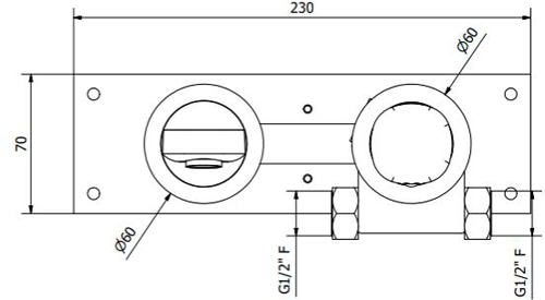 Additional image for Wall Mounted Basin Mixer Tap (Chrome).