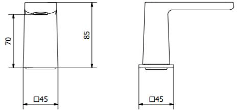 Additional image for 3 Hole Basin Mixer Tap (Chrome).