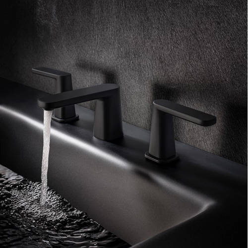 Additional image for 3 Hole Basin Mixer Tap (Matt Black).