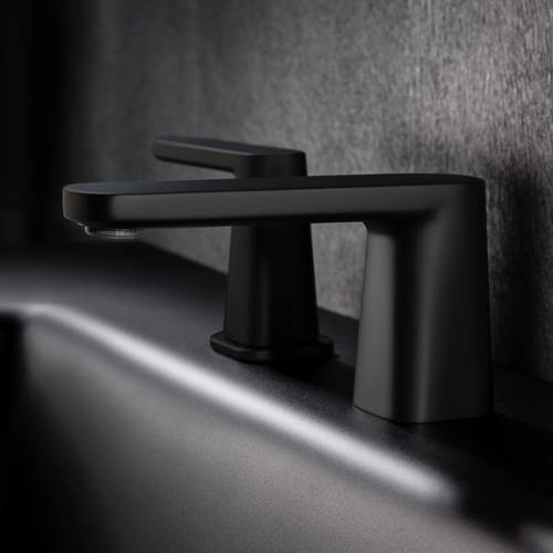 Additional image for 3 Hole Basin Mixer Tap (Matt Black).