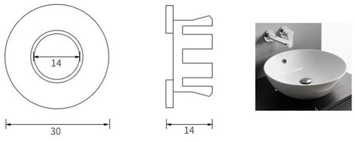 Additional image for Basin Overflow Cover (Matt Black).