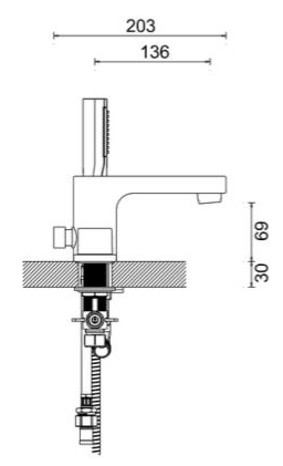 Additional image for Basin & 4 Hole Bath Shower Mixer Tap Pack With Kit (Chrome).