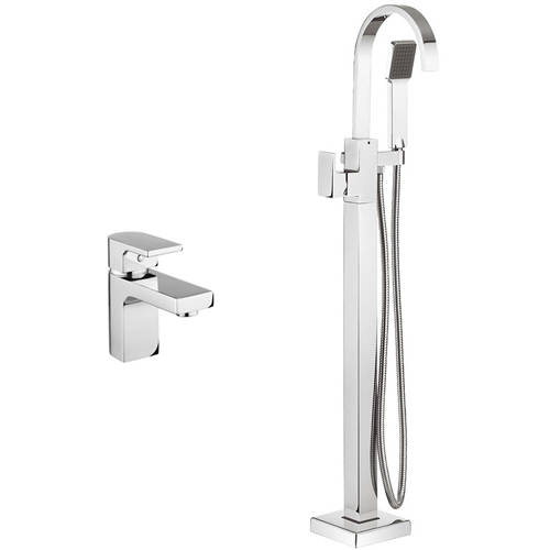 Additional image for Basin & Floor Standing Bath Shower Mixer Tap Pack.