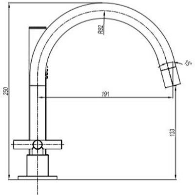 Additional image for Crosshead Bath Shower Mixer Tap (5 Hole, Chrome).