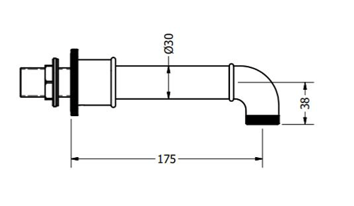 Additional image for Bath Spout (Chrome).