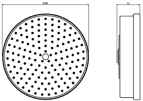 Additional image for Easy Clean Shower Head 8" (Chrome).