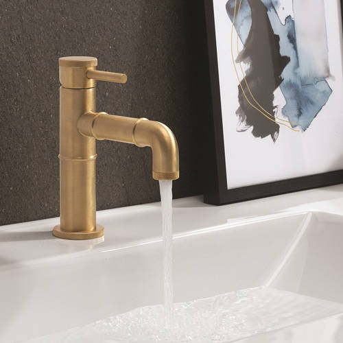 Additional image for Basin Mixer Tap (Unlac Brushed Brass).
