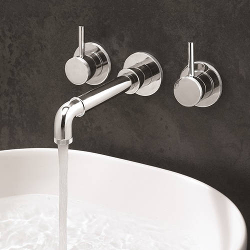 Additional image for Wall Mounted Basin Mixer Tap (Chrome).