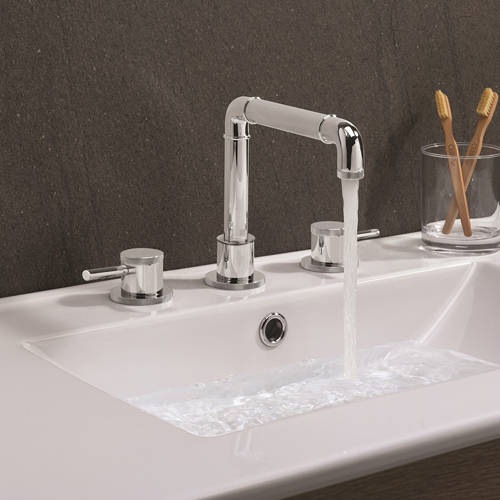 Additional image for 3 Hole Basin Mixer Tap (Chrome).