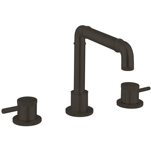 Additional image for 3 Hole Basin Mixer Tap (Carbon Black).