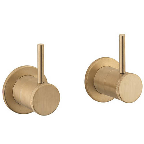 Additional image for Wall Stop Valves (Unlac Brushed Brass).