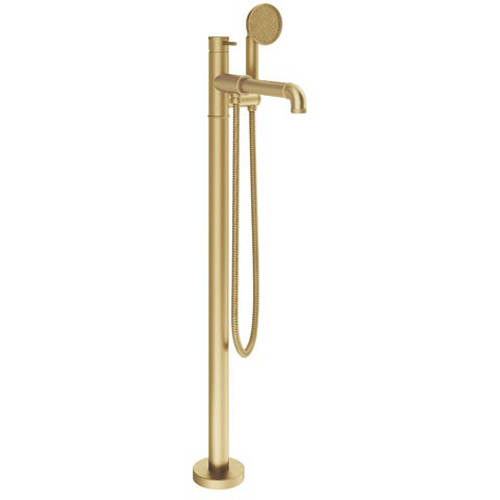 Additional image for Floor Standing Bath Shower Mixer Tap (Unlac Brass).