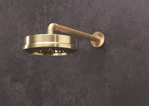 Additional image for Wall Mounted Shower Arm (Unlac Brushed Brass).