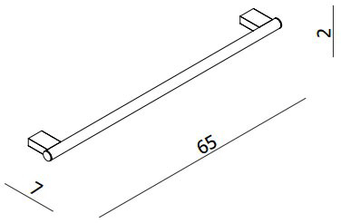 Additional image for Single Towel Rail (Chrome).