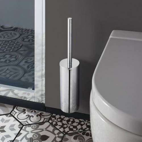 Additional image for Wall Mounted Toilet Brush & Holder (Chrome).