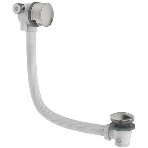 Additional image for Bath Filler Waste With Overflow (Brushed Stainless Steel).