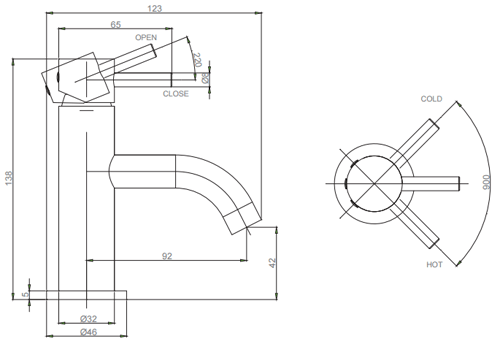 Additional image for Basin Mixer Tap With Lever Handle (Brushed Brass).