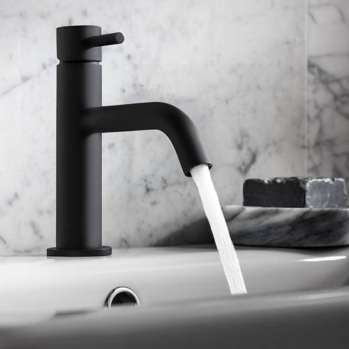 Additional image for Basin Mixer Tap With Lever Handle (Matt Black).