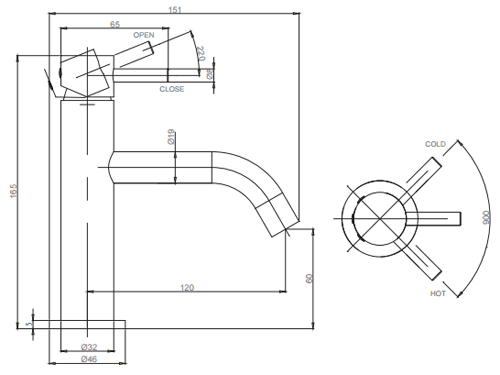 Additional image for Mono Basin Mixer Tap With Lever Handle (B Steel).