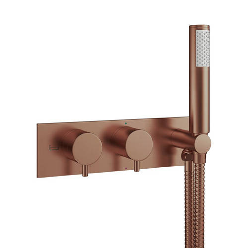 Additional image for Thermostatic Shower Valve With Handset (Br Bronze).