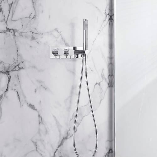 Additional image for Thermostatic Shower Valve With Handset (S Steel).