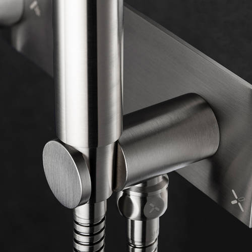 Additional image for Thermostatic Shower Valve With Handset (S Steel).