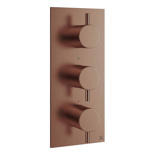 Additional image for Thermostatic Shower Valve With 2 Outlets (Br Bronze).