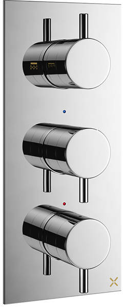 Additional image for Thermostatic Shower Valve With 2 Outlets (3 Handles).