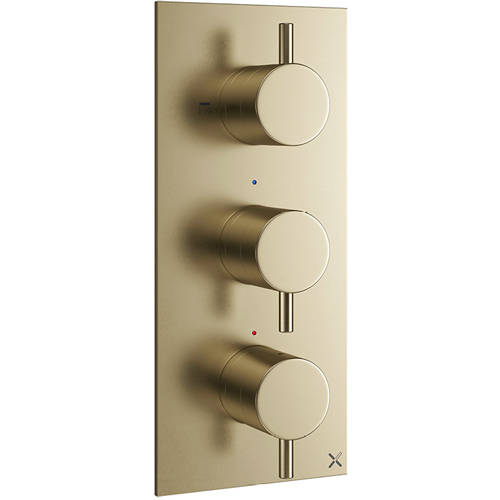 Additional image for Thermostatic Shower Valve With 2 Outlets (B Brass).