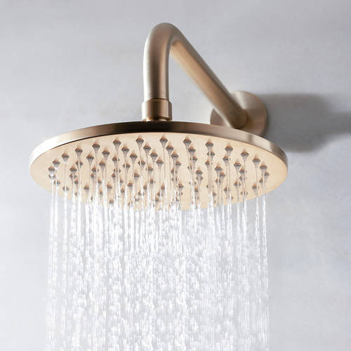 Additional image for Round Shower Head 200mm (Brushed Brass).