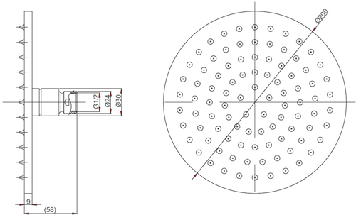 Additional image for Round Shower Head 200mm (Brushed Brass).