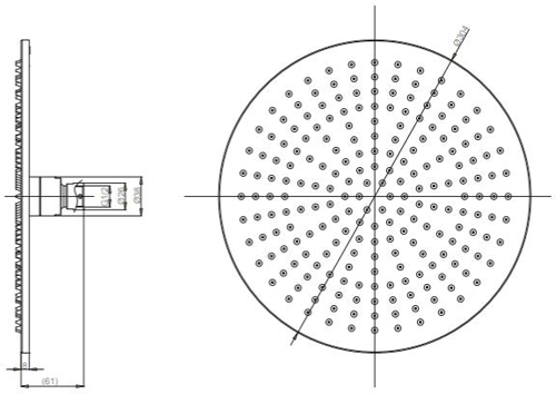 Additional image for Round Shower Head (300mm, Br Bronze).