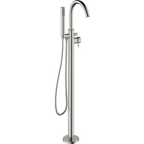 Additional image for Floorstanding Bath Shower Mixer Tap (Brushed Steel).